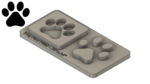 Dog Paw Print - .38x.34