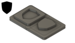Badge 1 (Sharp, Flat Top Edges) - .40"x.30"