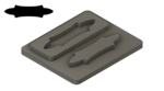 Bow Tie 2 (Smallest, Rounded) - 0.7"x0.20"
