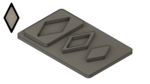 Diamond 1 (Double, Rounded) - .32"x.62"