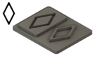 Diamond 1 (Outline, Rounded) - .32"x.62"