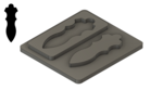 Double Bomb Modified 1 (Small, Rounded) - 0.28"x0.80"