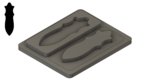 Double Bomb (Small, Rounded) - .80"x.23"