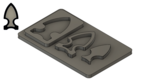 Arrowhead 1 (Double, Rounded) - .3"x.6"