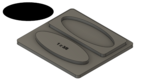Oval (1" x 3/8")