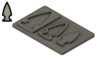Arrowhead 4 (Double, Rounded) - .38"x.76" 
