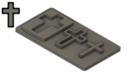 Cross 1 (Double, Rounded) - .38"x.55"