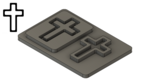 Cross 1 (Outline, Rounded) - .38"x.55"