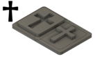 Cross 3 (Rounded)  -.38"x.67"