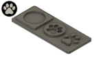 Dog Paw Print (Round Inlay) - .51"x.51"