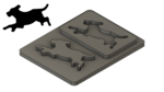 Dog Running - .67"x.39"