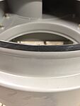 A close up of the edge trim gasket.
