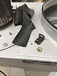 A piece of inner-tube used to make smaller gaskets.