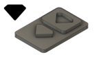 Cut Diamond (Small) (Rounded) - .30"x.20"