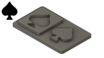 Spade (Rounded) - .40"x.48"